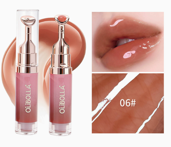 Metal-Tip Cooling Plumping Lip Gloss | Mirror-Shine Lip Serum with Hydrating, Fine-Line Smoothing & Volumizing Effect