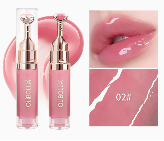 Metal-Tip Cooling Plumping Lip Gloss | Mirror-Shine Lip Serum with Hydrating, Fine-Line Smoothing & Volumizing Effect